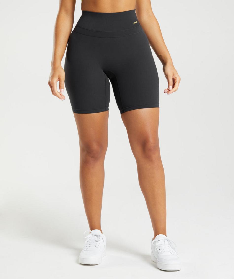 Szorty Damskie Gymshark Whitney Cycling Czarne | PL 2440AHK